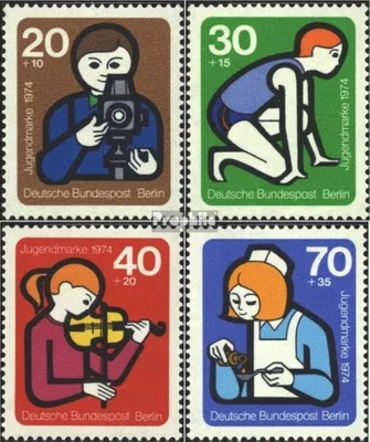 Produktbild von Briefmarken Berlin (West) 1974 Mi 468-471 (kompl.Ausg.) FDC Jugend: Jugendarb.