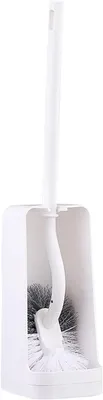 Produktbild von Toilettenbürste mit Halter, Flexibel und Langlebig, 40 cm, Für Badezimmerlagerung