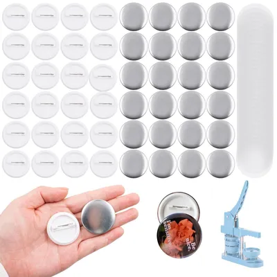 Immagine prodotto di Solidchoice - Set di 100 bottoni rotondi per badge, ideali per progetti fai-da-te