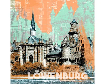 Produktbild von Glasbild Kassel Löwenburg 20x20 cm