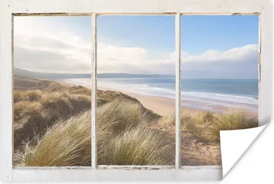 Produktbild von MuchoWow® Poster Aussicht - Strand - Meer 90x60 cm - Schlafzimmer