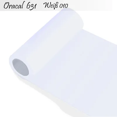 Produktbild von Oracal 631 - Orafol matt - für Küchenschränke und Dekoration Folie 10m (Laufmeter) - 63 cm Folienhöhe - 10-weiß + GRATIS ein Schmetterlingsset W400 von Indigos UG
