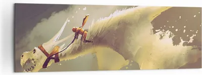 Produktbild von Bild auf Leinwand - Leinwandbild - Kreatur Abstraktion - 160x50cm - Wand Bild - Wanddeko - Leinwanddruck - Bilder - Kunstdruck - Wanddekoration - Leinwand bilder - Wandkunst - AB160x50-3862