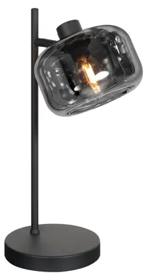 Obrázok produktu pre Stolná lampa - čierna - Tenebris - sklo kov - Ø 15cm - E14 - 4212ZW - Mexlite