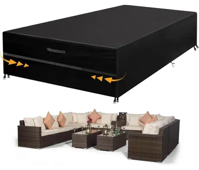 Productafbeelding van Tuinmeubelbeschermer, waterdicht, 350x260x90 cm, Oxford-stof, stofbestendige beschermhoes voor lounge meubels
