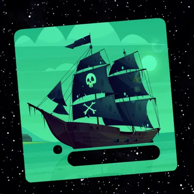 Produktbild von Nachtleuchtende Schutzfolie kompatibel mit Toniebox1 passgenaue Folie mit Motiv Kratzschutz für Musikbox Y031-25 Piratenschiff
