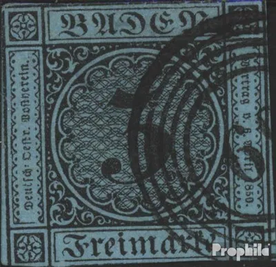 Produktbild von Briefmarken Baden 1858 Mi 8 (kompl.Ausg.) Pracht gestempelt Ziffern im Kreis