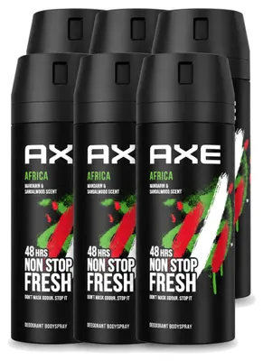 Produktbild von 6 x Axe Deodorant Bodyspray Africa - 150 ml - Vorteilspackung - 6 Stücke