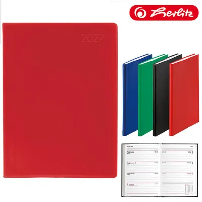 Produktbild von Herlitz Taschenkalender A6 Folie 2027, Jahr / Farbe:2027 / rot