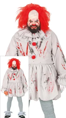 Productafbeelding van Kostuum van een griezelige clown, maat: XL