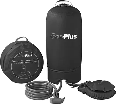 Produktbild von Mobile Campingdusche 12 Liter  inkl. Fußpumpe Duschkopf Schlauch