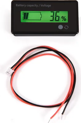 Obrázek produktu pro Zelený, podsvícený LCD displej, měřič kapacity a napětí baterie, monitor voltmetru