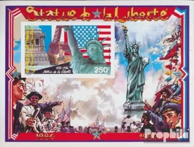 Produktbild von Briefmarken Dschibuti 1986 Mi Block126B (kompl.Ausg.) postfrisch Freiheitsstatue in New York