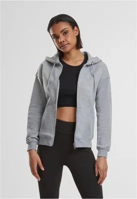 Image de Urban Classics Ladies Classic Zip Hoody gris - S