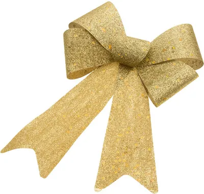 Produktbild von Schleife Gold Glitzer Groß 23 x 40 cm -
