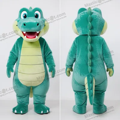 Produktbild von Türkisfarbener MASTICOT Samt-Krokodil-Maskottchen