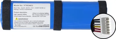 Immagine prodotto di Batteria Tradebit per altoparlante JBL XTREME 2, 5200 mAh, 7,4 V, batteria di ricambio per altoparlante Bluetooth, batteria agli ioni di litio