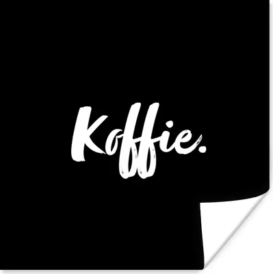 Produktbild von MuchoWow® Poster Kaffee - Getränk - Zitate - Text 50x50 cm - Wohnzimmerdekoration