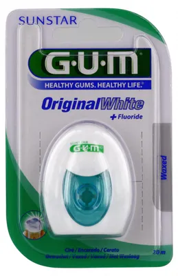 Image de GUM ORIGINAL WHITE 30m fil dentaire