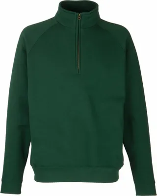Produktbild von Fruit Of The Loom Herren Sweatshirt mit Reißverschluss bis zur Brust BC358 (M) (Flaschengrün)