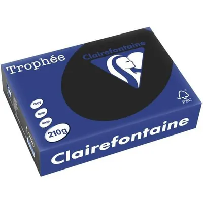 Image de Clairefontaine Trophee Color 2227C noir 210 g/m² format A4 - 250 feuilles