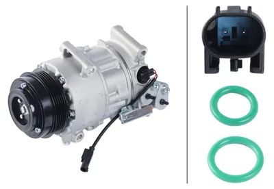 Produktbild von HELLA 8FK 366 201-031 6SEU16C Klimaanlage Klimakompressor PAG 46 R134a passend für MERCEDES-BENZ A-Klasse (W169) B-Klasse (W245)