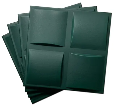 Produktbild von DECCART | 3D Deckenpaneele & Wandpaneele | SET 20x 50x50cm | 5 m² | Dekorative Schaumstoff-Kasetondecken | Grün
