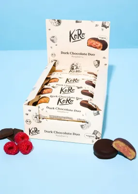 Produktbild von KoRo | Dark Chocolate Duo Raspberry 12 x 2 x 20 g