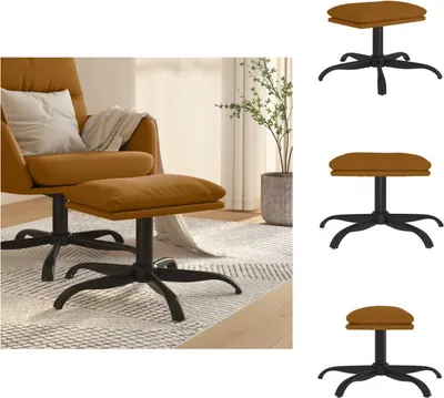 Produktbild von vidaXL Fußhocker Braun 60x60x36 cm Samt -  Polsterhocker