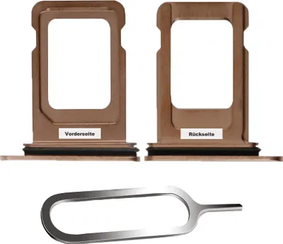 Produktbild von iPHONE 11 PRO / MAX SIM KARTEN HALTER TRAY ADAPTER FACH STECKER SLOT CARD + NADEL GOLD