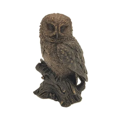 Produktbild von Schöne Eule Figur für den Garten zur Dekoration, aus Bronze Neu Frostfest Witterungsbeständig, Tierfigur zur Gartengestaltung BOBS-1513B