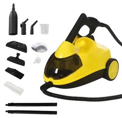 Produktbild von Tragbarer Dampfreiniger - Handdampfreiniger - 105°C Hochtemperatur - 2200W leistungsstark - Multifunktion für Haushalt und Auto - Gelb