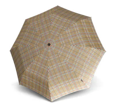 Zdjęcie produktu dla Knirps KNIRPS T.200 CHECK BEIGE - elegancki damski parasol w pełni automatyczny