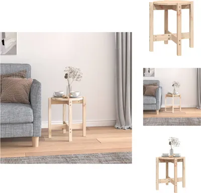 Image de vidaXL Table basse Ø 42,5x45 cm Pin massif - Tables basses