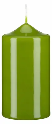 Produktbild von Lackkerzen Stumpenkerzen Limonegrün 300 x Ø 80 mm, 2 Stück