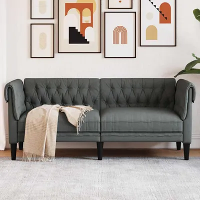 Produktbild von PUEAZU Sofa Dunkelgrau 182,5 x 74,5 x 74,5 cm Polyester - Klassische Sofas &21963