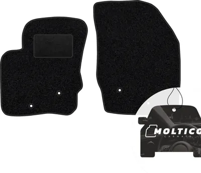 Produktbild von moto-MOLTICO Vorne Fußmatten Auto Velours Autoteppiche Schwarz Automatten Set 2-teilig passend für Volvo XC90 I 2002-2014