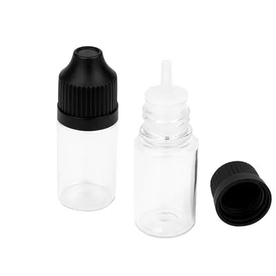 Produktbild von 10ml Tropfflasche – Leere Mini Flasche mit Tropfeinsatz & Schraubdeckel – Nachfüllbar für DIY, Öle, E-Liquids, Kosmetik