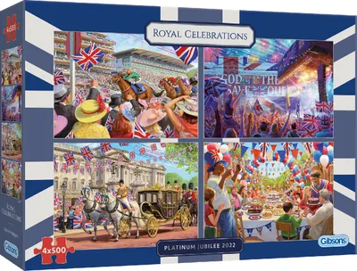 Produktbild von GIBSONS Royal Celebration Puzzle 4x500 Teile