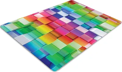 Produktbild von Podlahová ochranná podložka - Ochranná podložka pod stoličku - Podlahová podložka - 140x100 cm - Dúhový