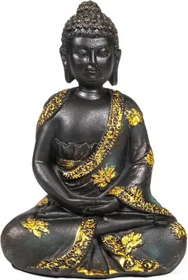 Produktbild von Meditationsbuddha, antikes Finish – 272 g; 10,5x7x15 cm
