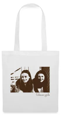 Produktbild von Spreadshirt Gilmore Girls Foto Von Lorelai Und Rory Stoffbeutel, One size, Weiß