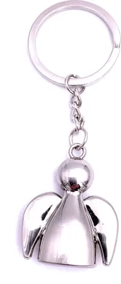 Produktbild von Onwomania Engel Schutzengel Schlüsselanhänger Keychain Silber aus Metall