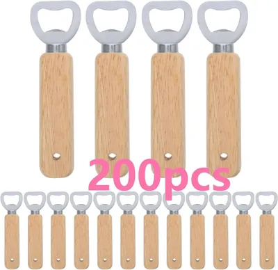 Produktbild von Flaschenöffner, Holzgriff, tragbares Design, 200 Stück Flaschenöffner
