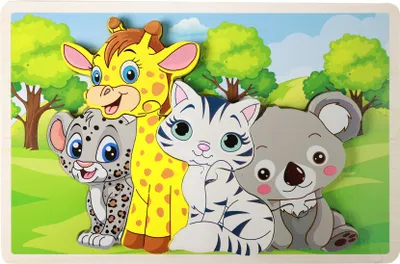 Immagine prodotto di Animali puzzle in legno