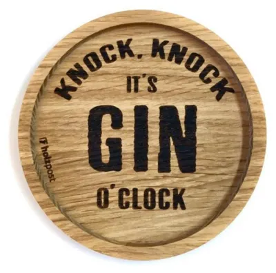Produktbild von Holzuntersetzer "Knock, Knock"