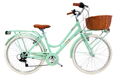 Obrázok produktu pre Mestský bicykel Dolce Vita by Canellini ROMA 26" s košíkom - svetlozelený