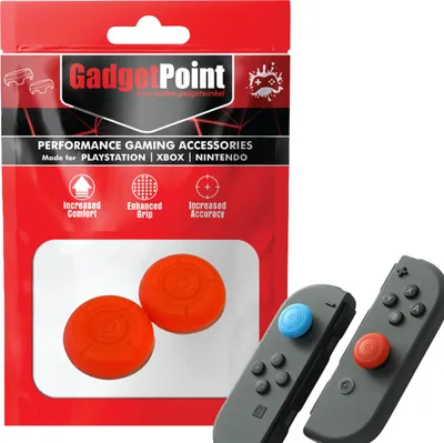 Produktbild von Thumbgrips - Thumb Grips voor Nintendo Switch Joy-Con Controllers - Gaming Thumbgrips - Performance Anti-Slip Thumbsticks - Bescherming Accessoires - Thumbgrip - Rood -