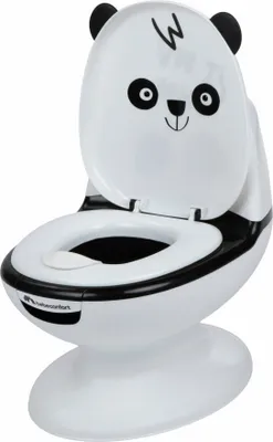 Produktbild von Bebeconfort Minitoilette, töpfchen baby, 1-3 Jahre, 0-20 kg, lebensechtes Design mit Spritzschutz, echtes Spülgeräusch, abnehmbare Schüssel, Panda Bär