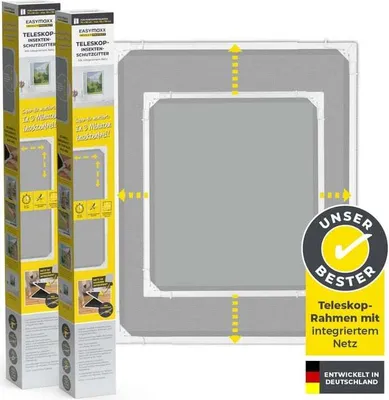 Produktbild von EASYmaxx Insect Protect - Teleskop-Insektenschutzgitter - weiß - 2er-Set